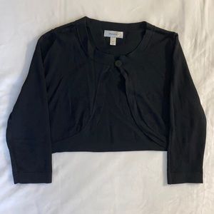 Black cardigan for strapless dresses